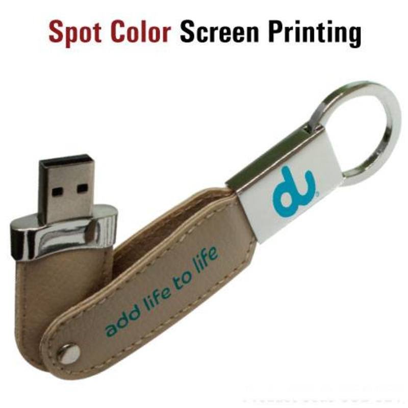 Leather Keychain USB Flash Drives 114b